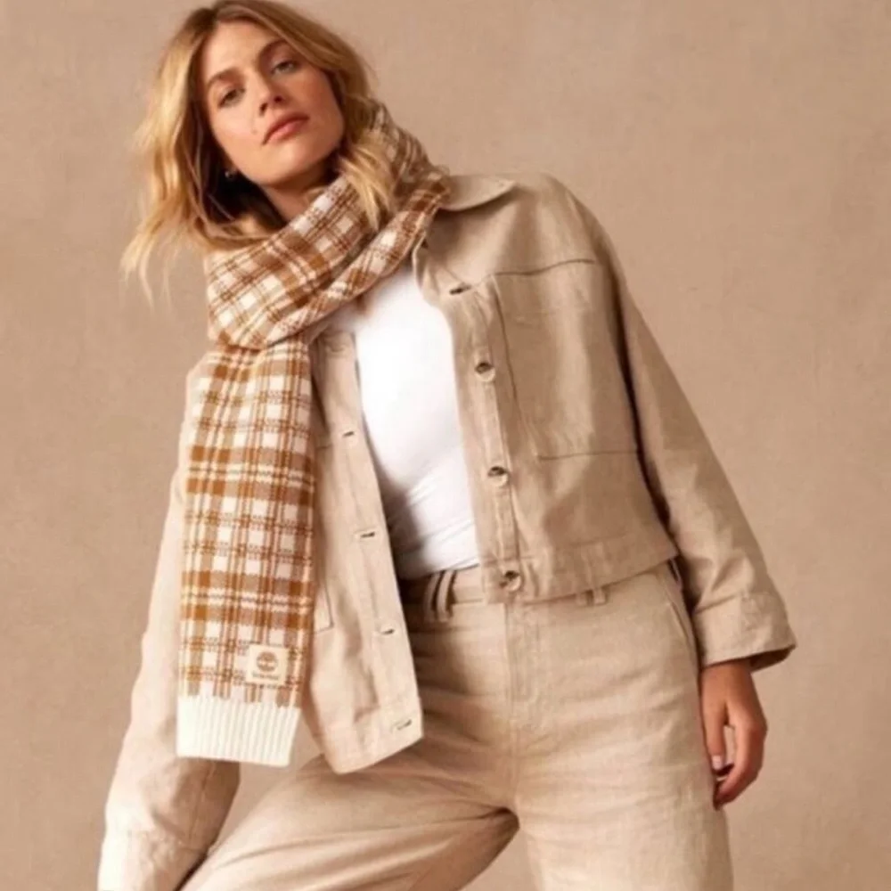 TIMBERLAND Scarf OS Wheat Plaid